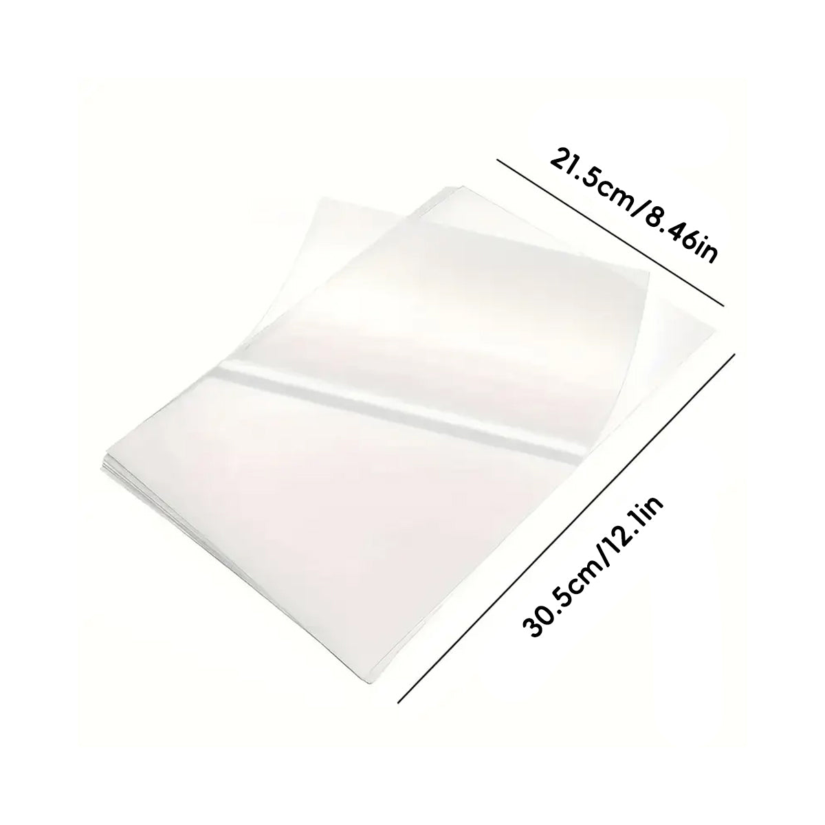 50 Pcs Self Adhesive Transparent Cold Laminating Films PVC