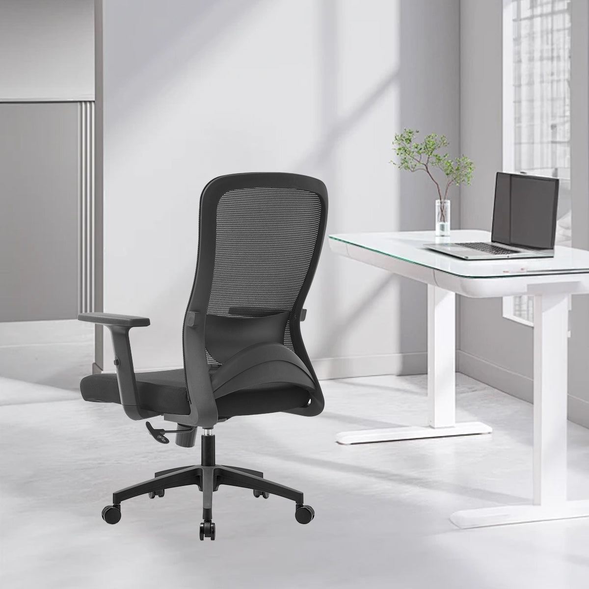 Ergonomic Mesh Office Chair with Adjustable Recline Black