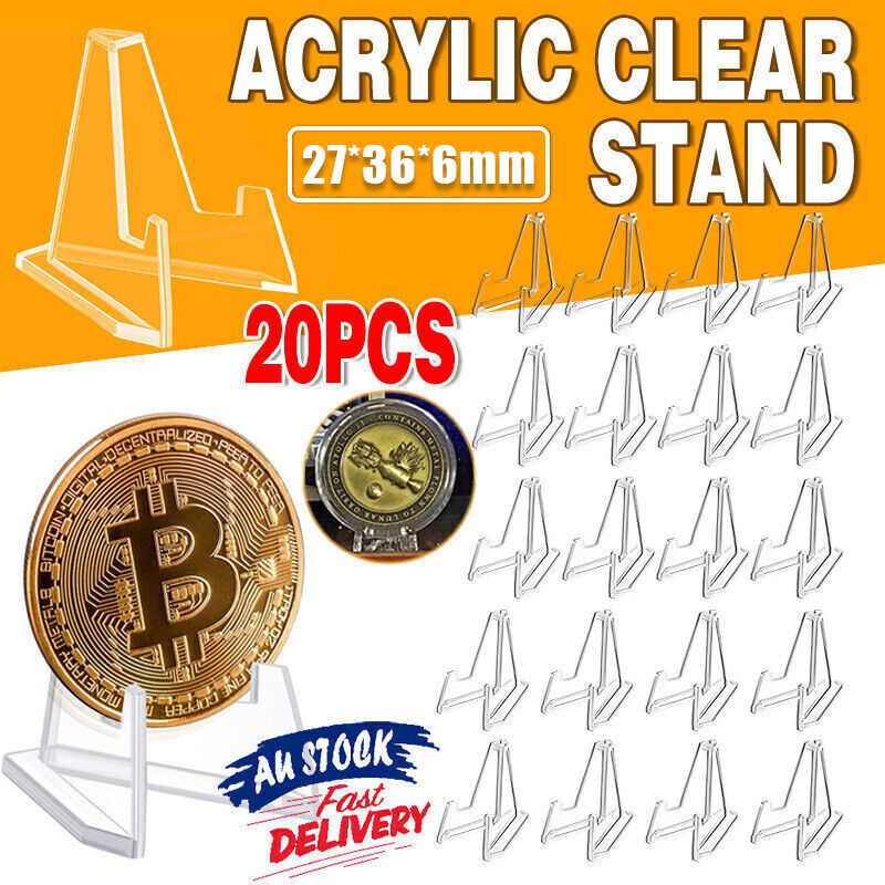 20 Pcs Acrylic Clear Display Stands Trading Cards