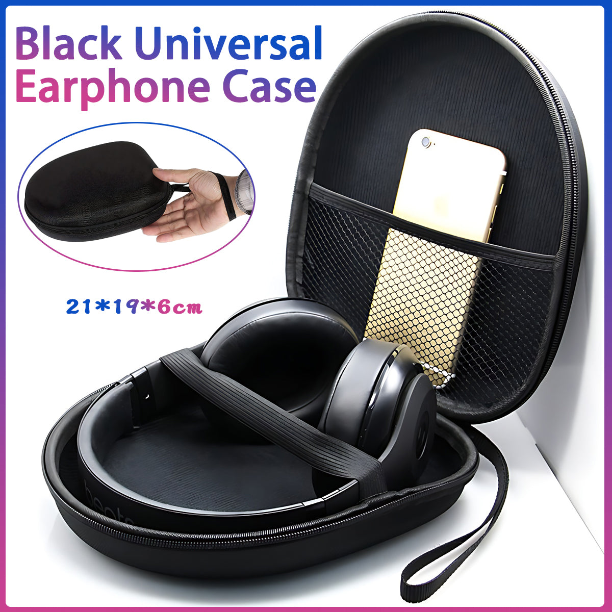 Earphone Case Hard Carrying Box Headphone Storage