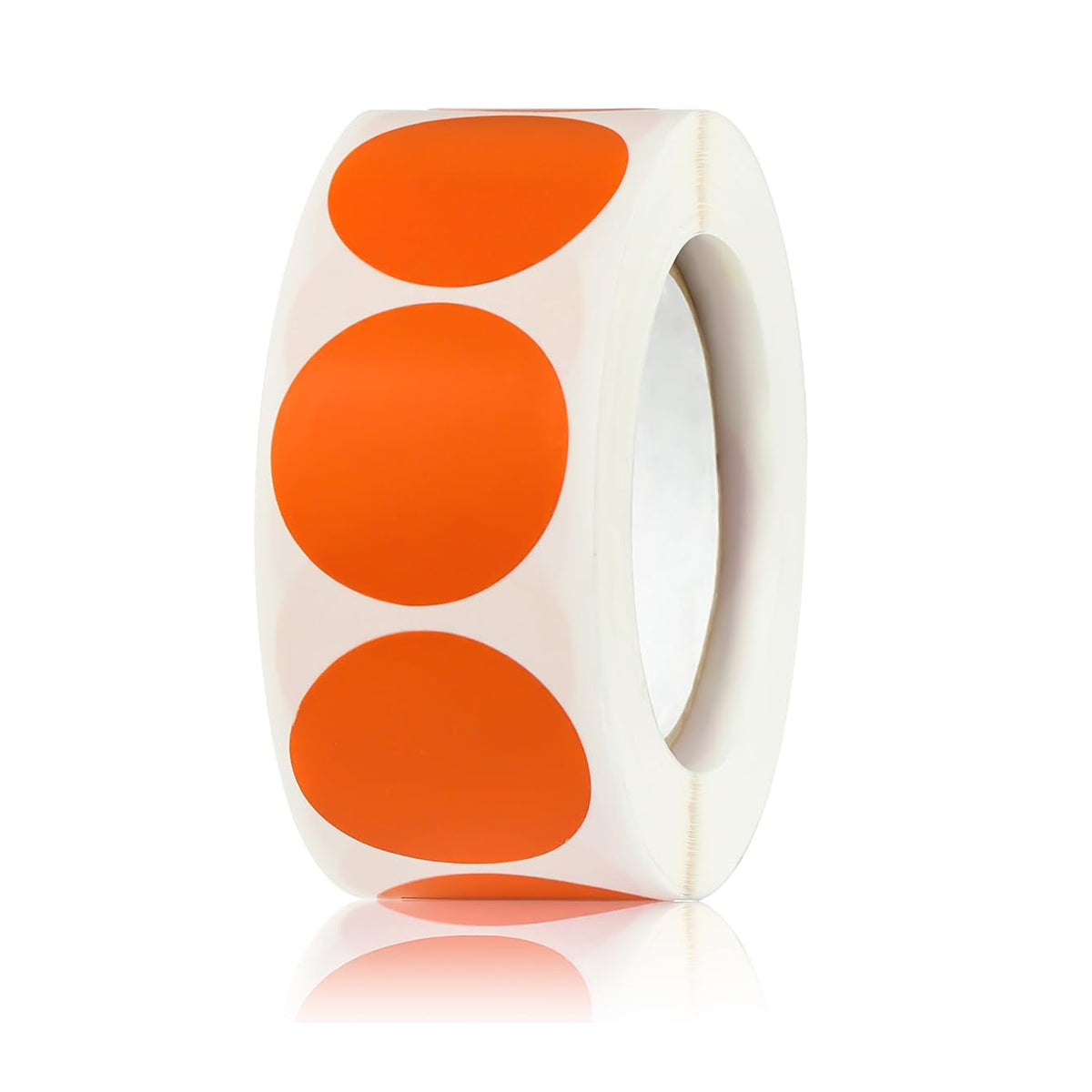 8 Rolls Coloured Polka Dot Round Labels Strong Adhesive Set