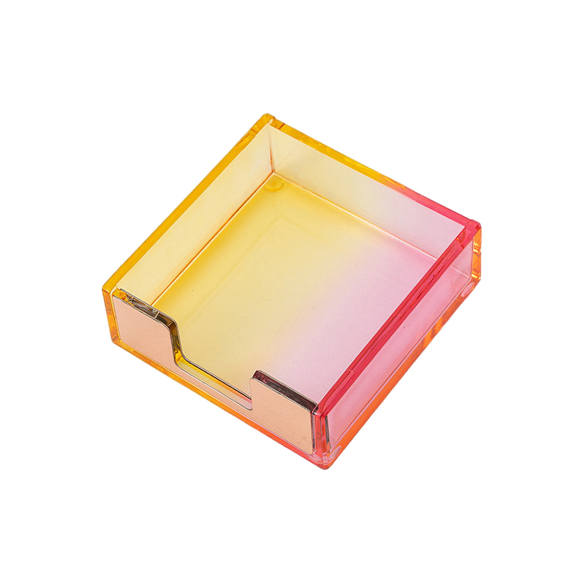 Large Desktop Sticky Note Box Organiser Acrylic Storage Holder