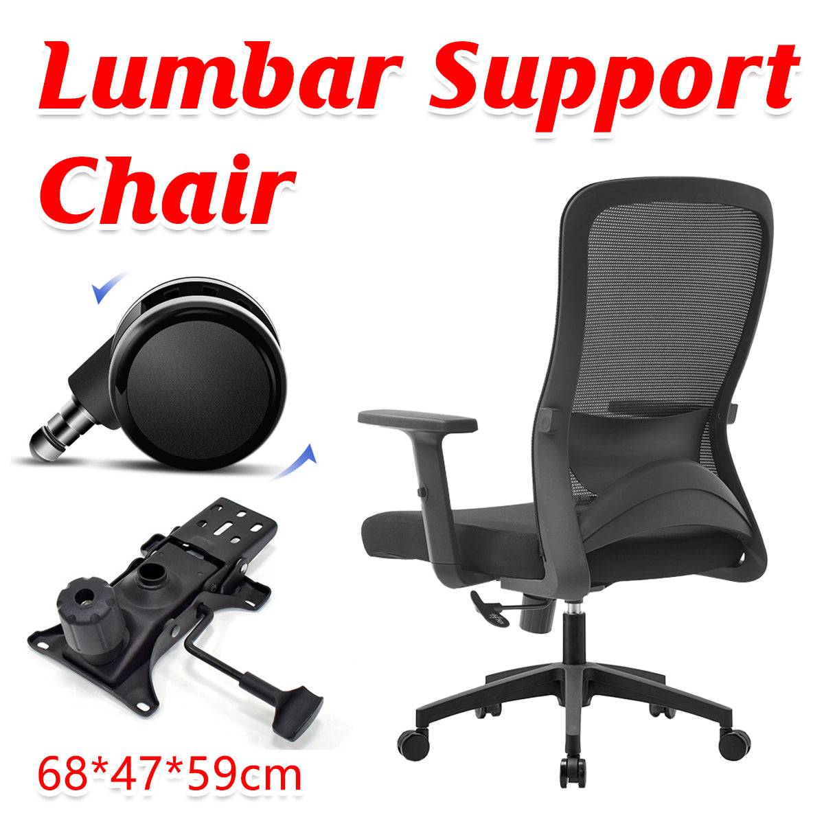 Ergonomic Mesh Office Chair with Adjustable Recline Black