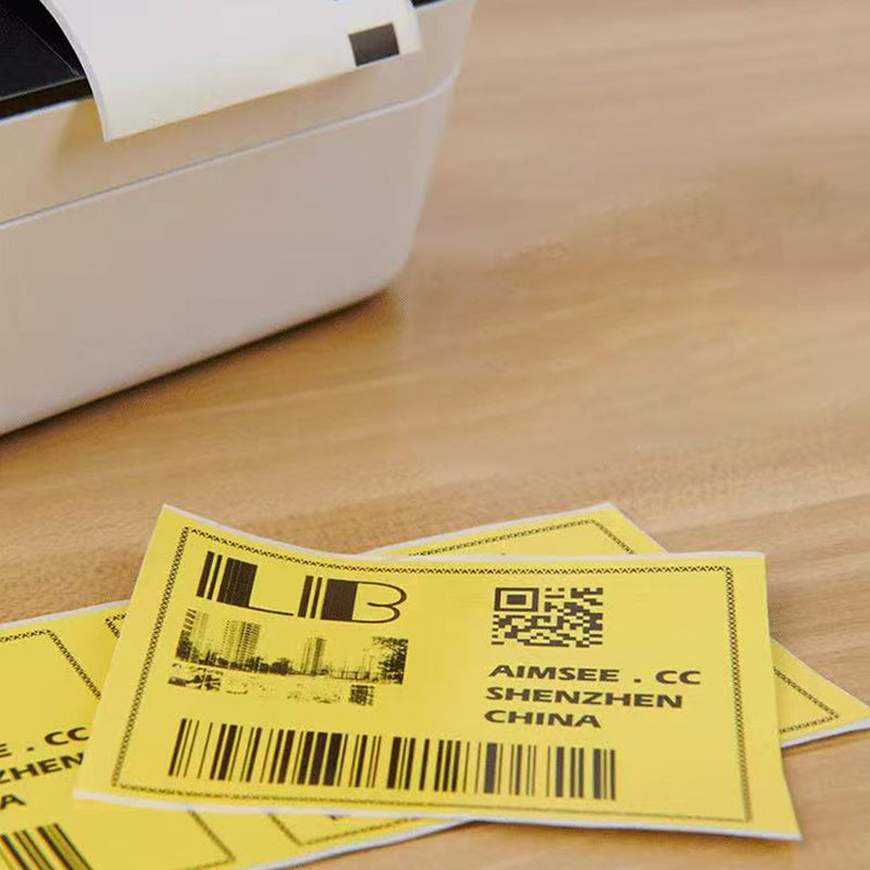 8 Rolls Thermal Label Paper White Continuous Sticker Set