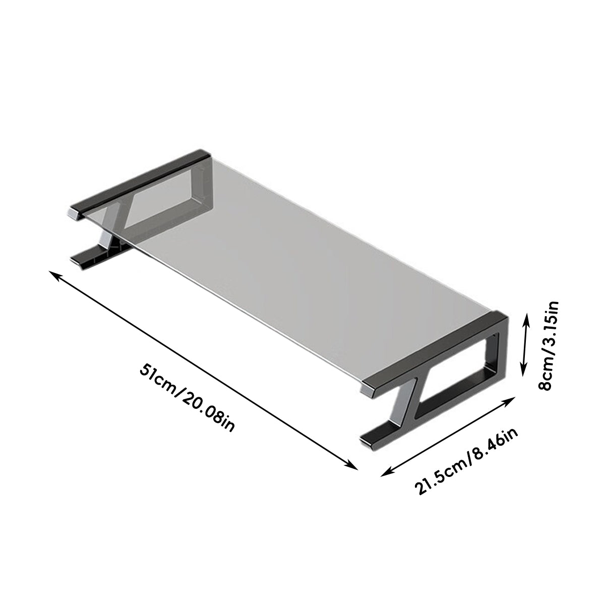 Monitor Stand Riser with Tempered Glass