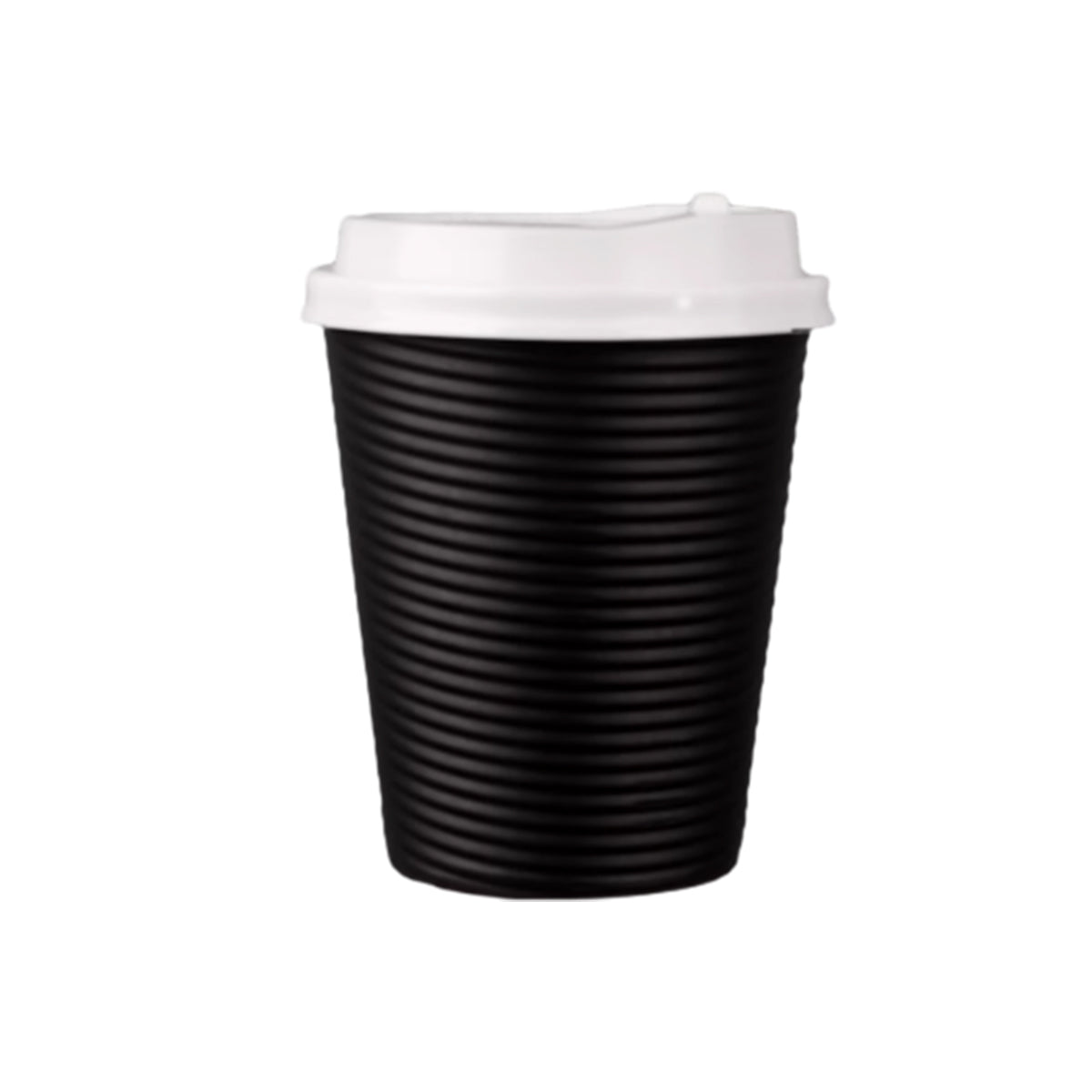 50 Sets Corrugated Paper Cups with Lids 4 Sizes