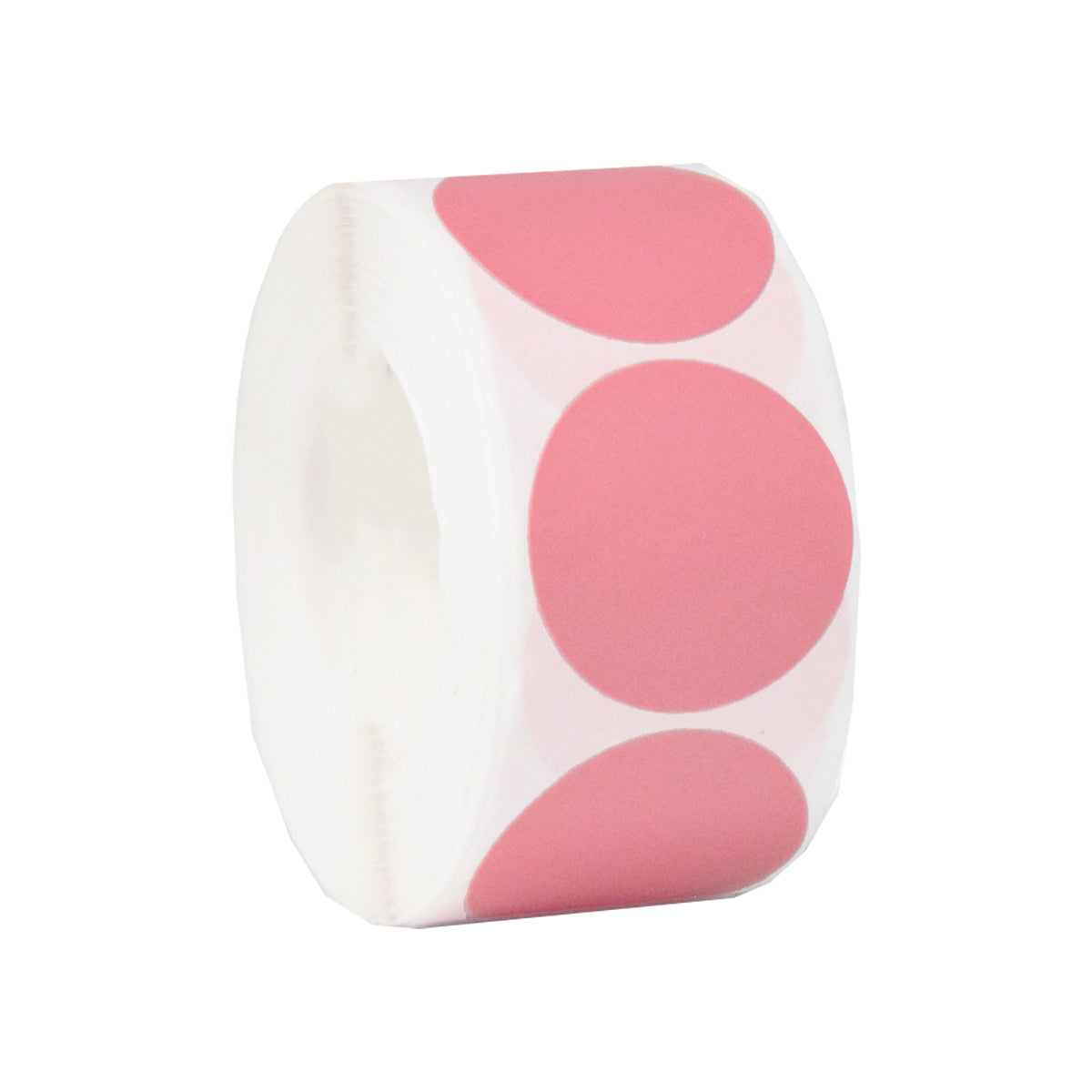 8 Rolls Coloured Polka Dot Round Labels Strong Adhesive Set