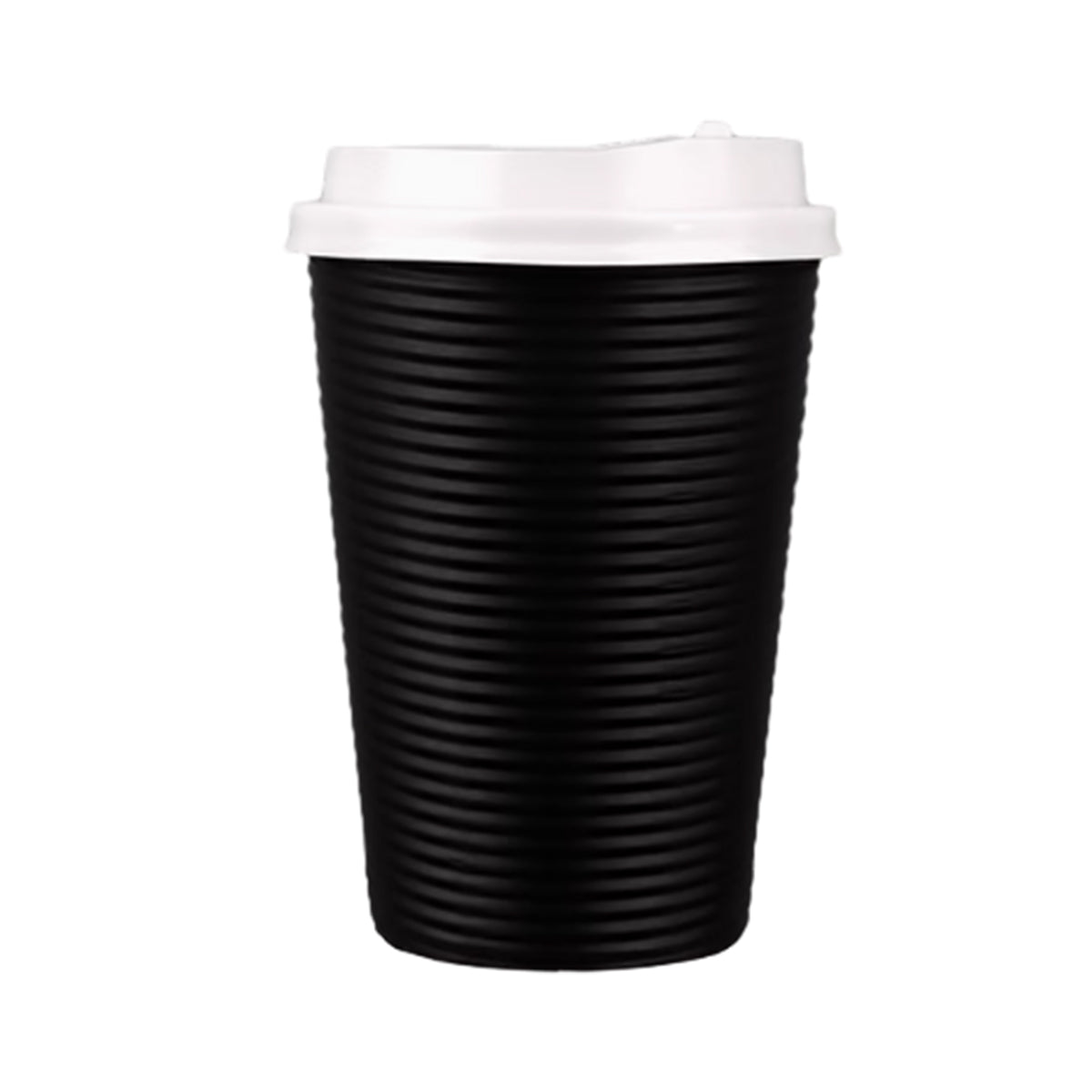 50 Sets Corrugated Paper Cups with Lids 4 Sizes
