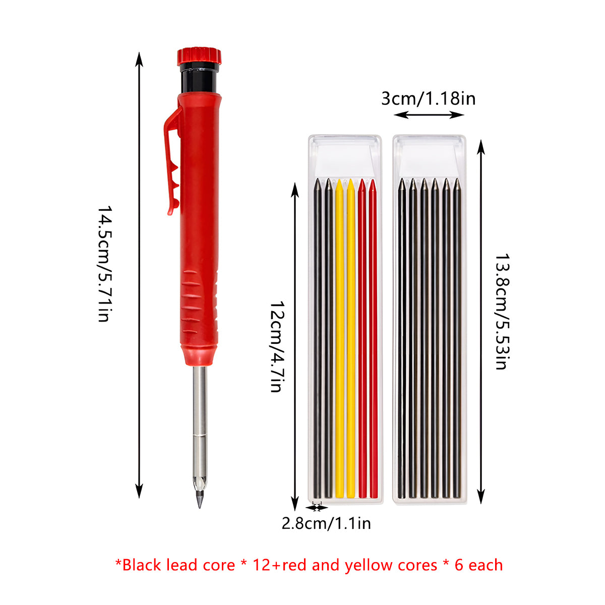 Mechanical Carpenter Pencil for Wood Metal Marking
