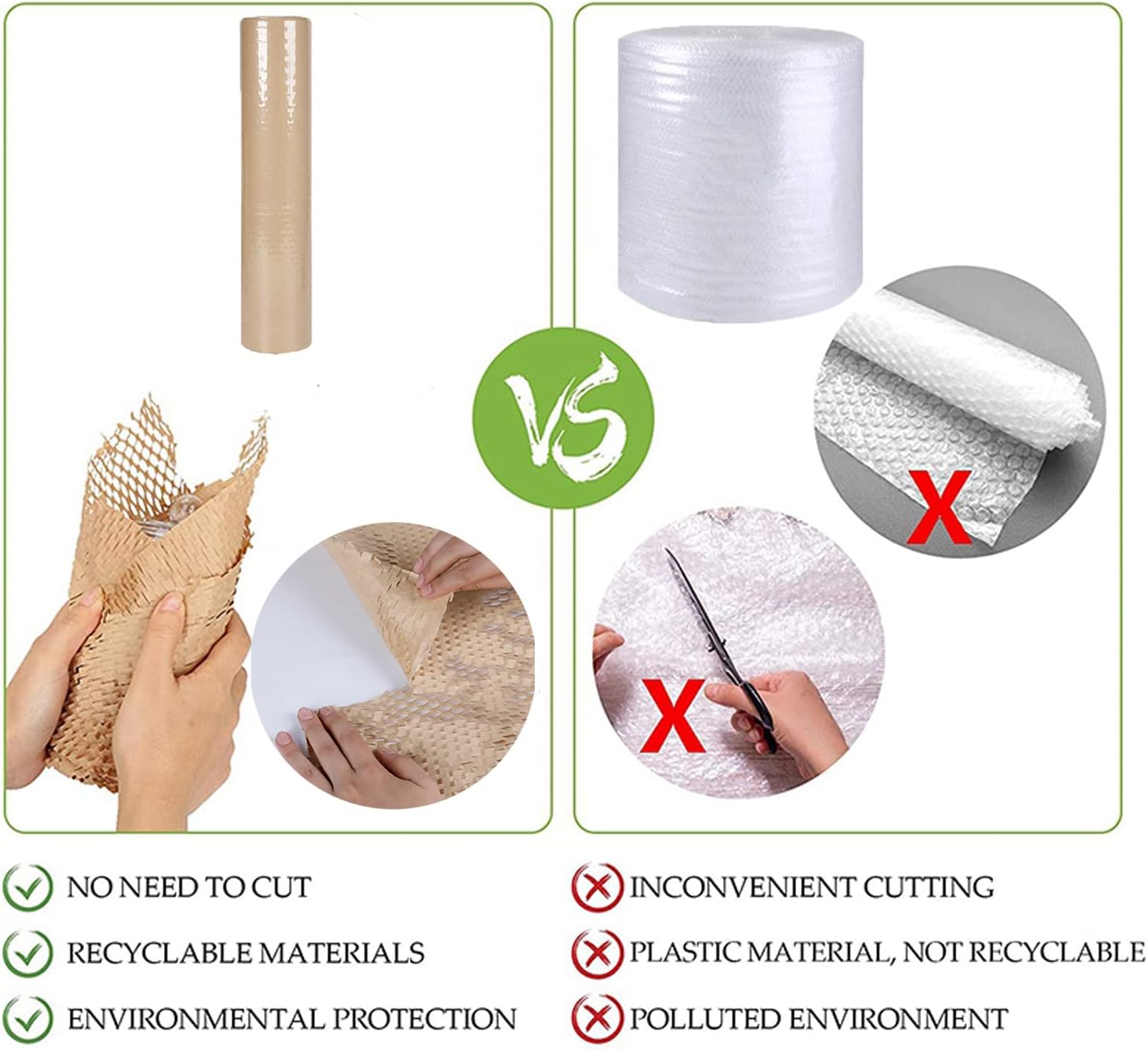 Eco Friendly Honeycomb Kraft Paper Roll Cushioning Wrap