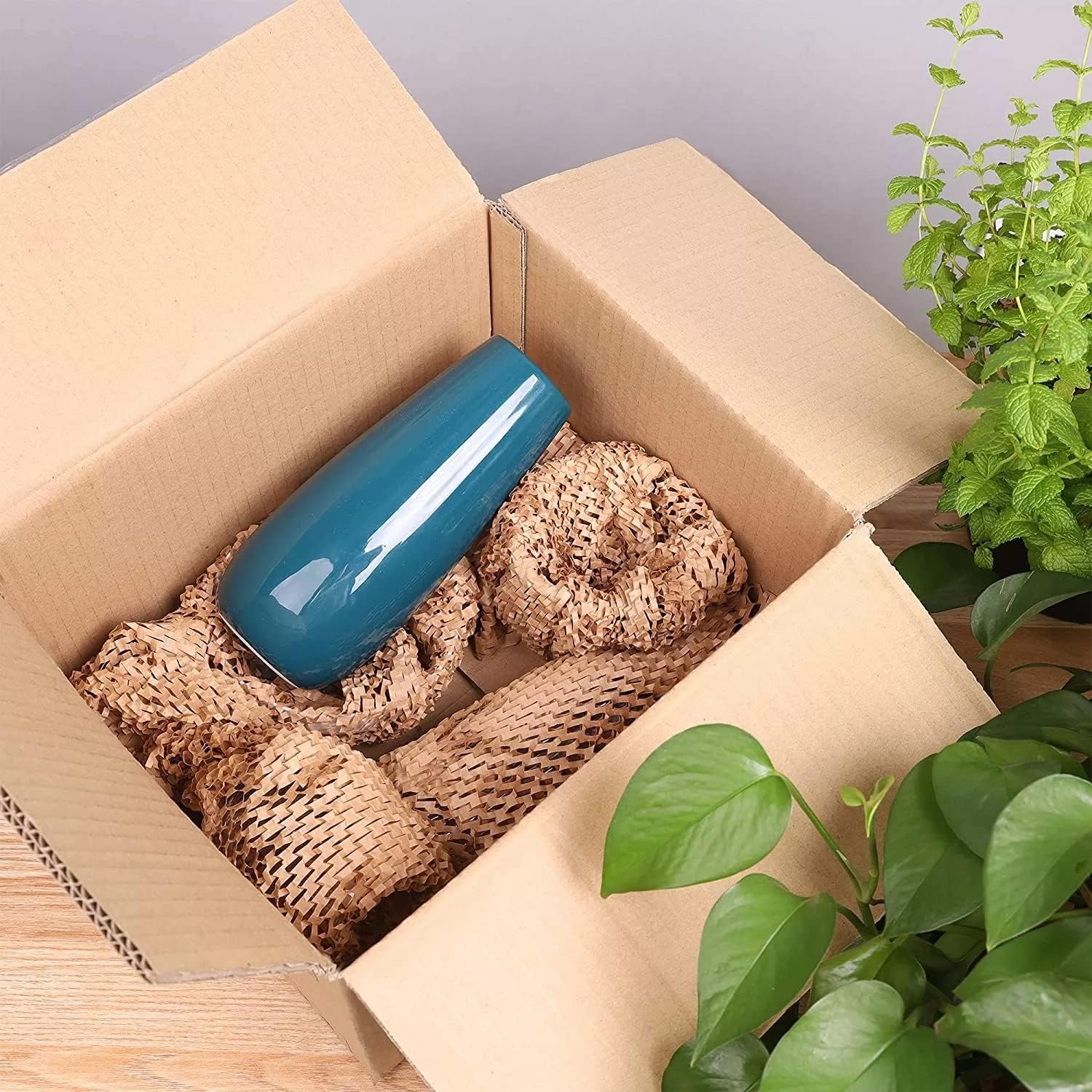 Eco Friendly Honeycomb Kraft Paper Roll Cushioning Wrap