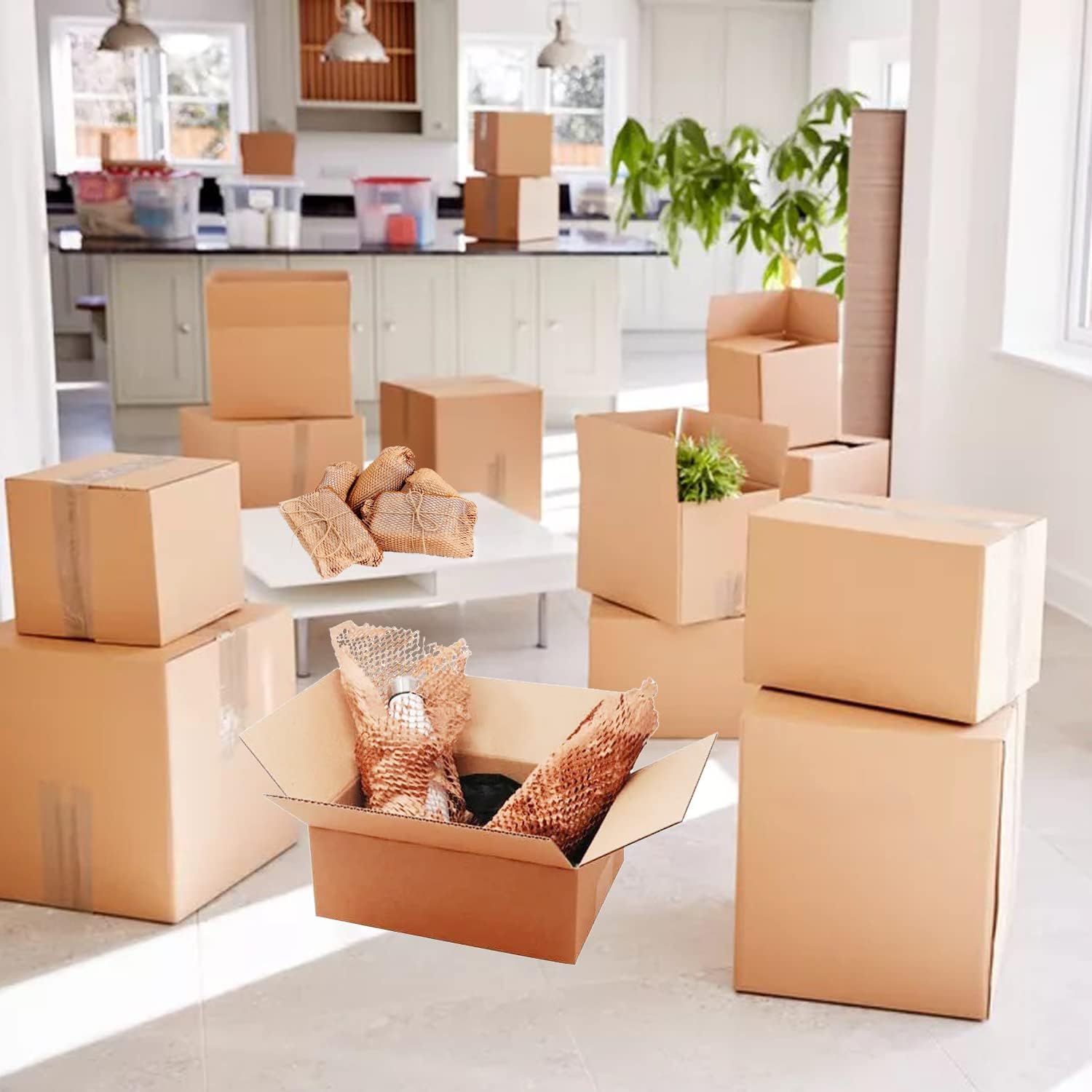 Eco Friendly Honeycomb Kraft Paper Roll Cushioning Wrap