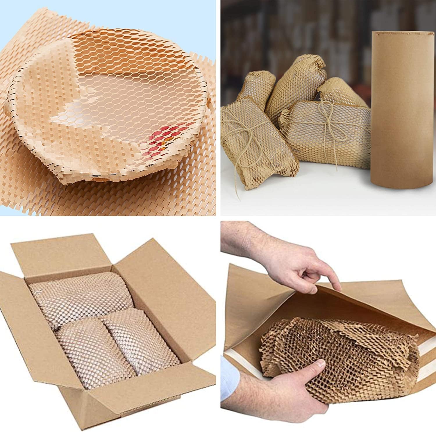 Eco Friendly Honeycomb Kraft Paper Roll Cushioning Wrap