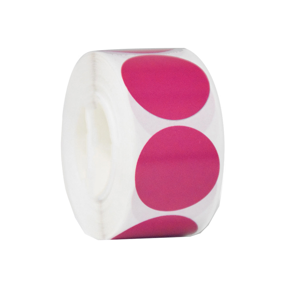 8 Rolls Coloured Polka Dot Round Labels Strong Adhesive Set