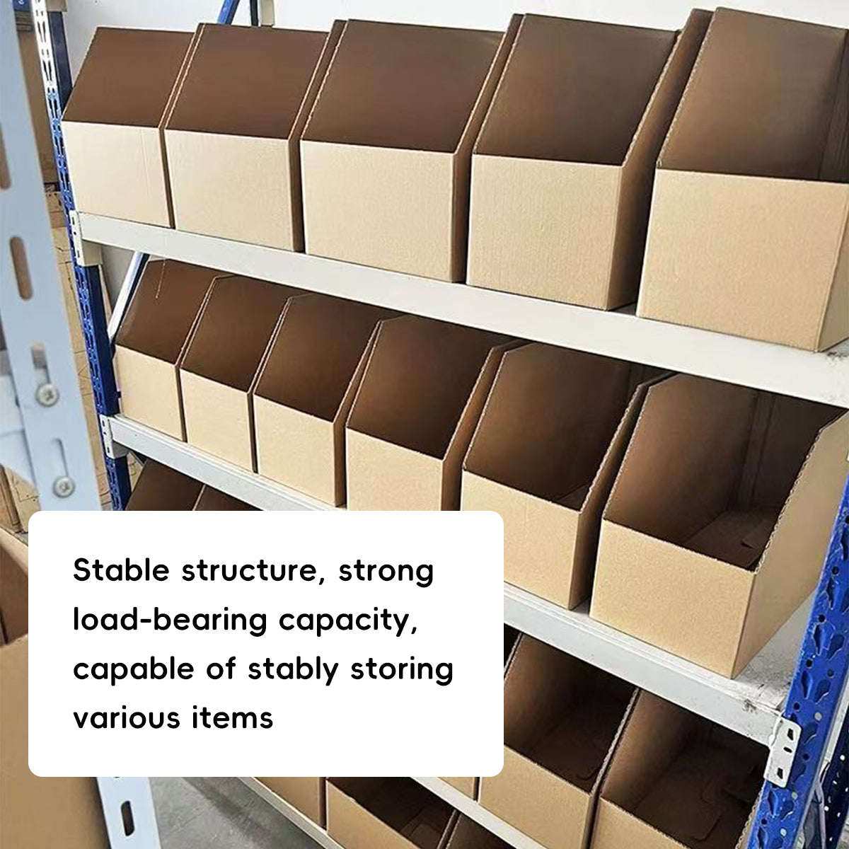 10 Pcs Slanted Storage Display Boxes Office Document Cardboard Organiser