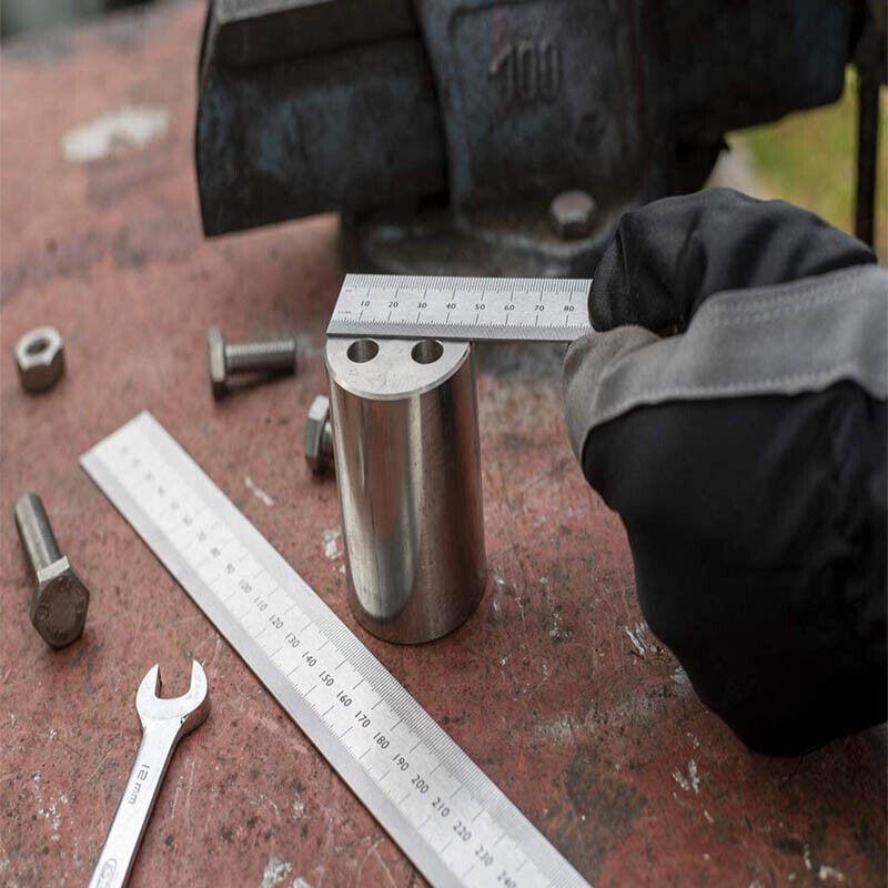 10cm 15cm 20cm Double Sided Stainless Steel Metal Ruler Rule Precision