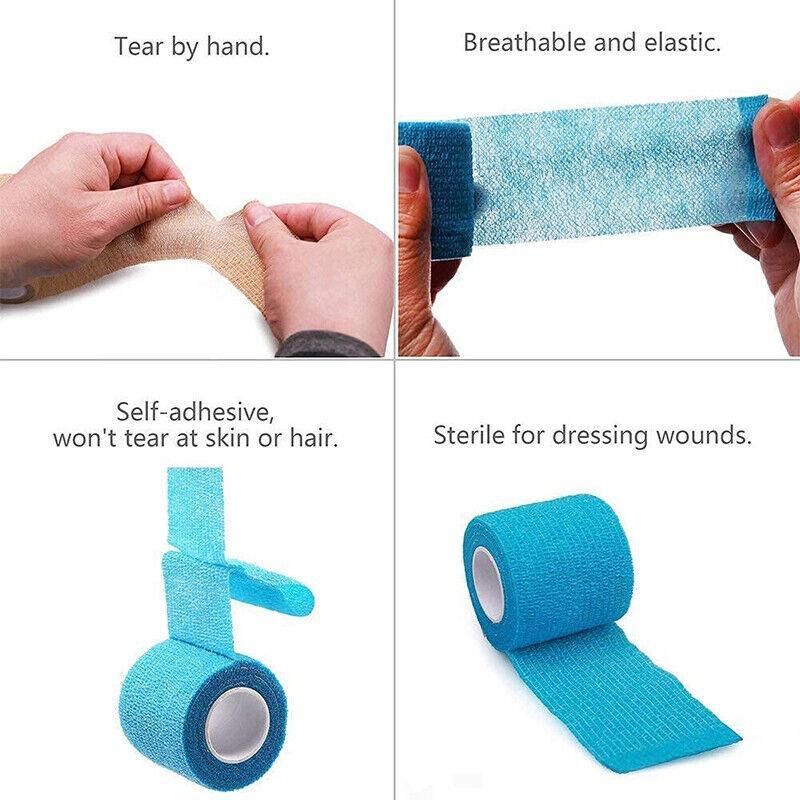 12 Pack Cohesive Vet Wrap Bandage Self-Adhesive