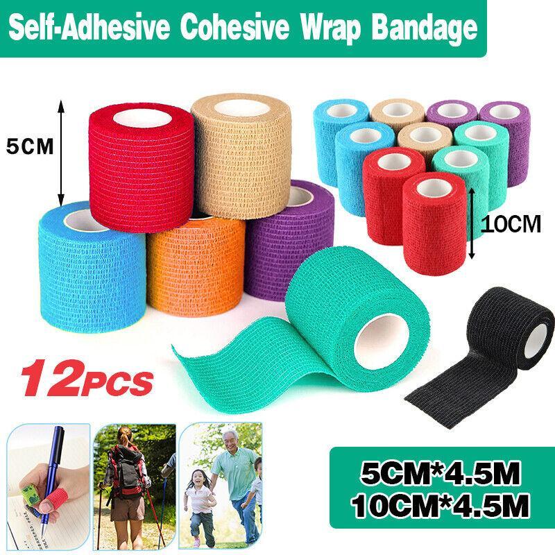 12 Pack Cohesive Vet Wrap Bandage Self-Adhesive