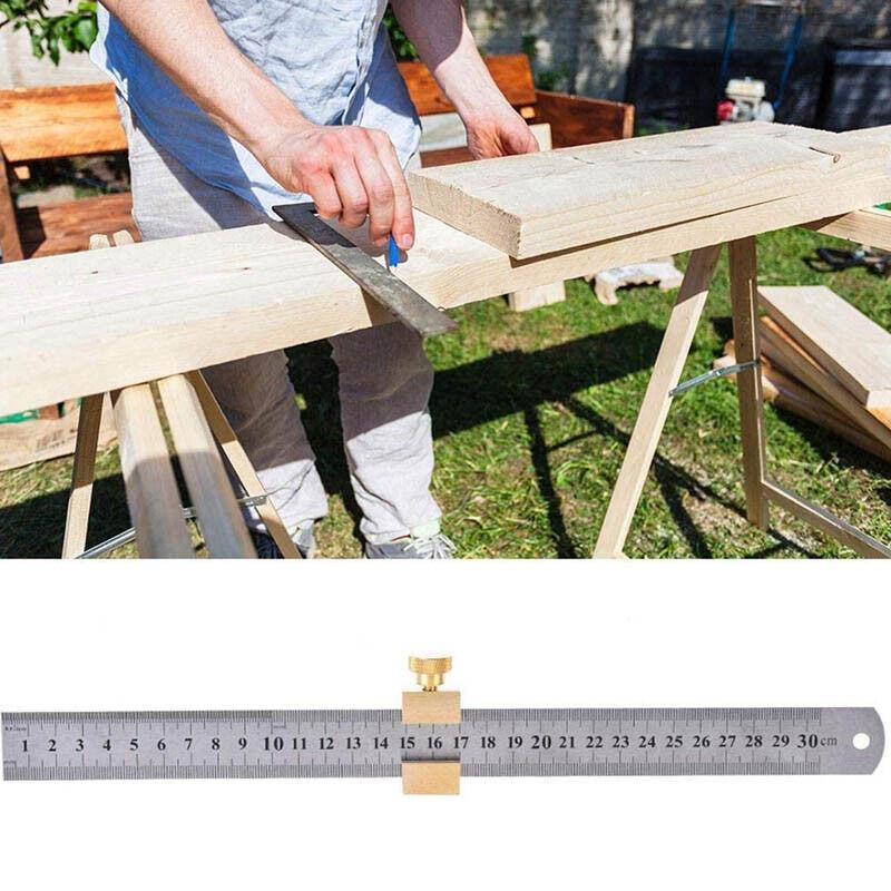 10cm 15cm 20cm Double Sided Stainless Steel Metal Ruler Rule Precision