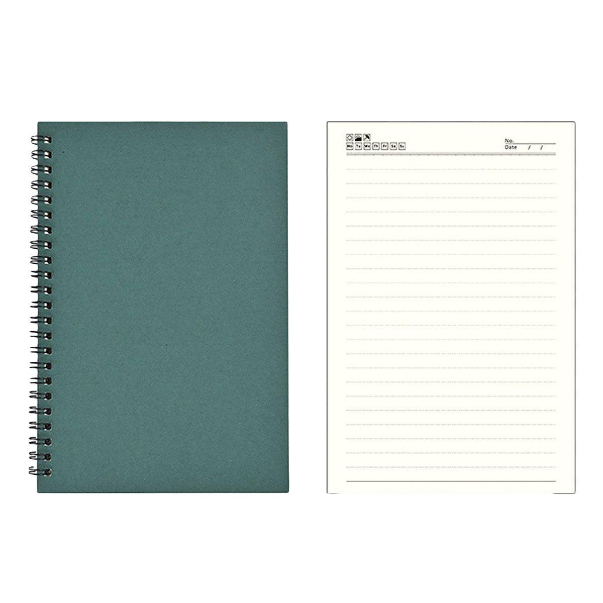 6 Pcs A5 Spiral Notebooks Kraft Cover Lined Paper