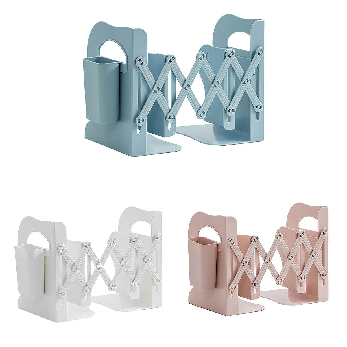 Adjustable Desktop Bookshelf Organiser with Pen Holder Plastic