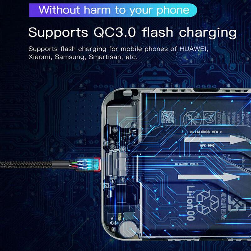Baseus 60W USB C to Type C Cable PD Fast Charge Braided Lead