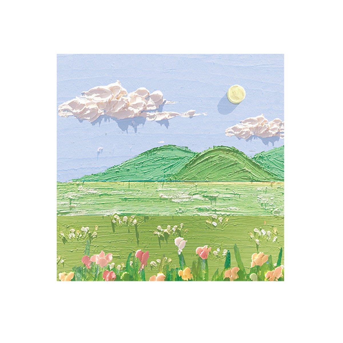 800 Sheets Colorful Oil Painting Sticky Notes Square Pads
