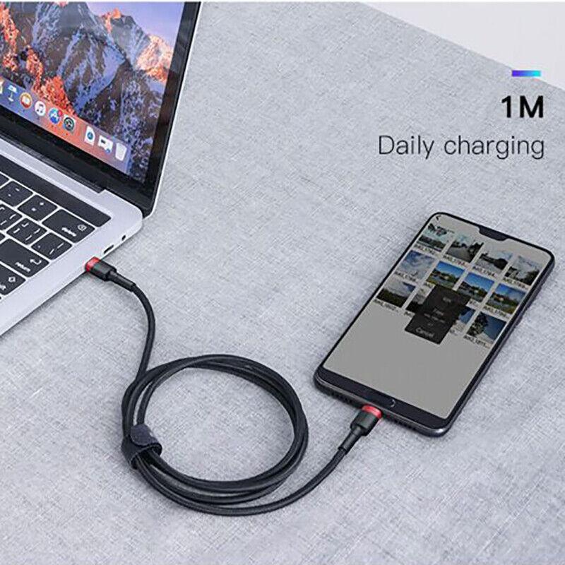 Baseus 60W USB C to Type C Cable PD Fast Charge Braided Lead