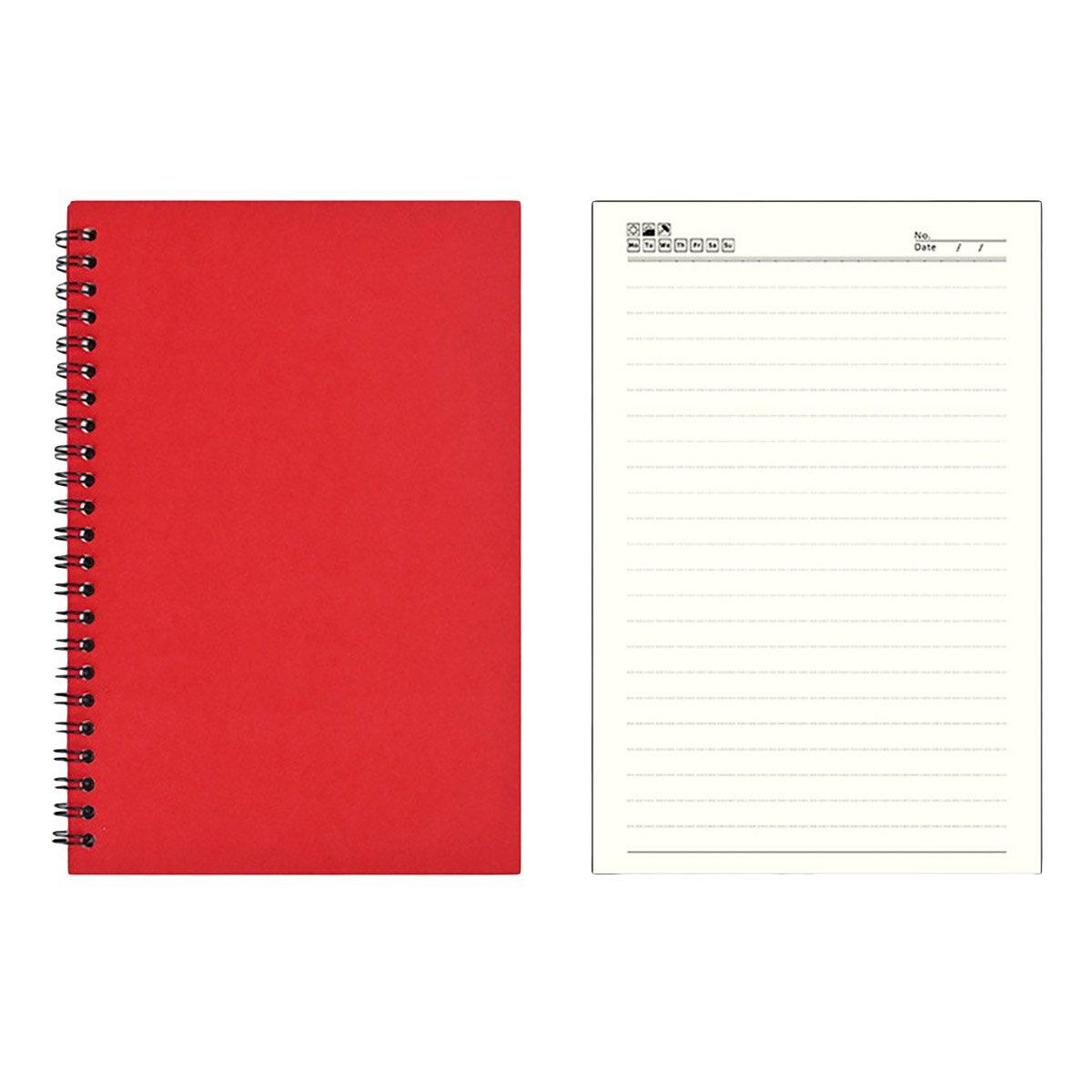 6 Pcs A5 Spiral Notebooks Kraft Cover Lined Paper