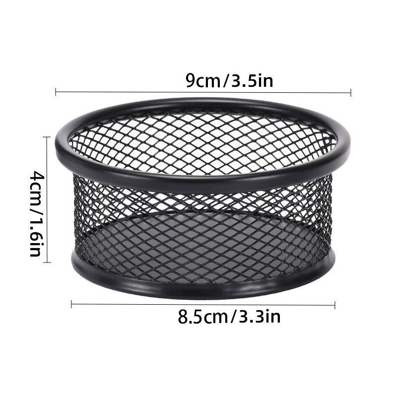 4 Pcs Paper Clip Holder Storage Tube Metal Desk Organiser