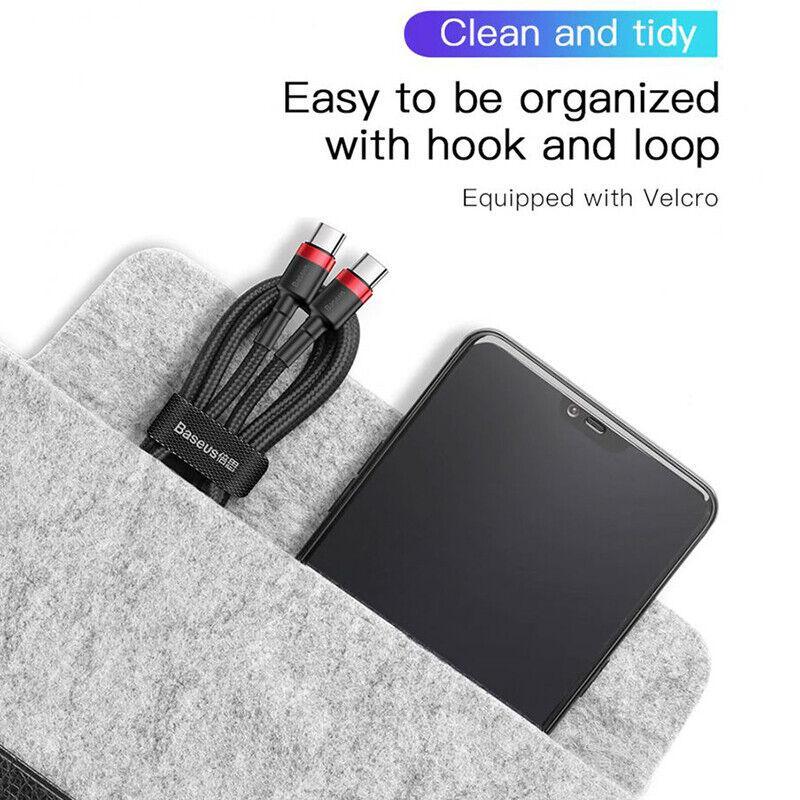 Baseus 60W USB C to Type C Cable PD Fast Charge Braided Lead