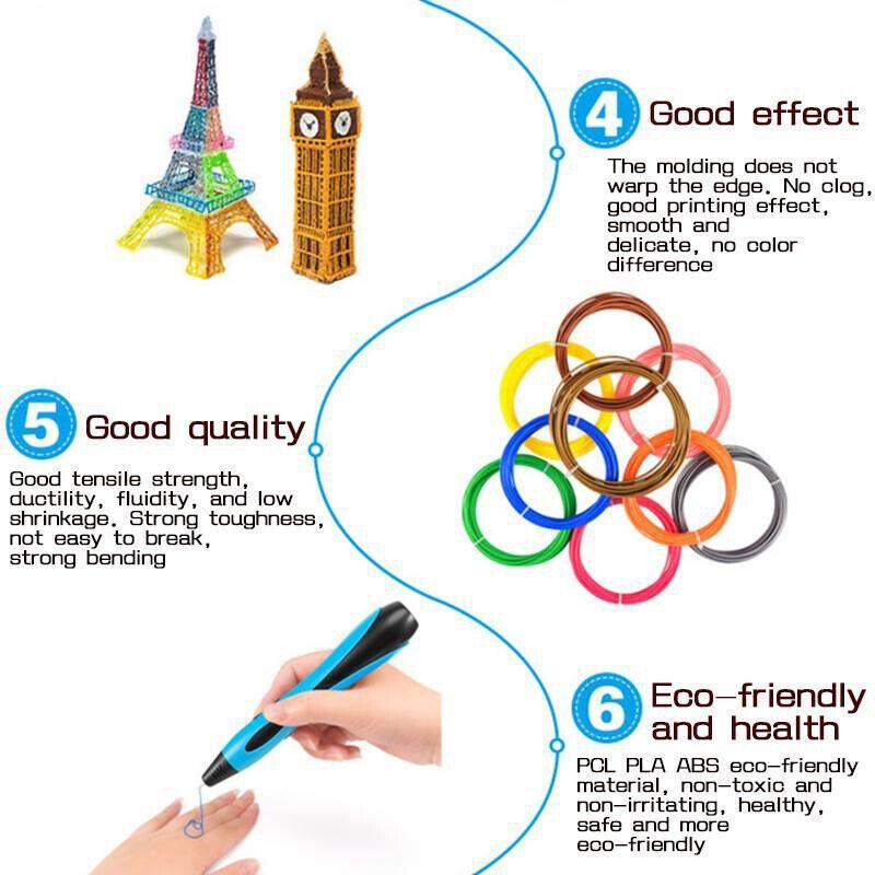 100M 10 Colours 3D Pen Filament PLA 1.75mm Set