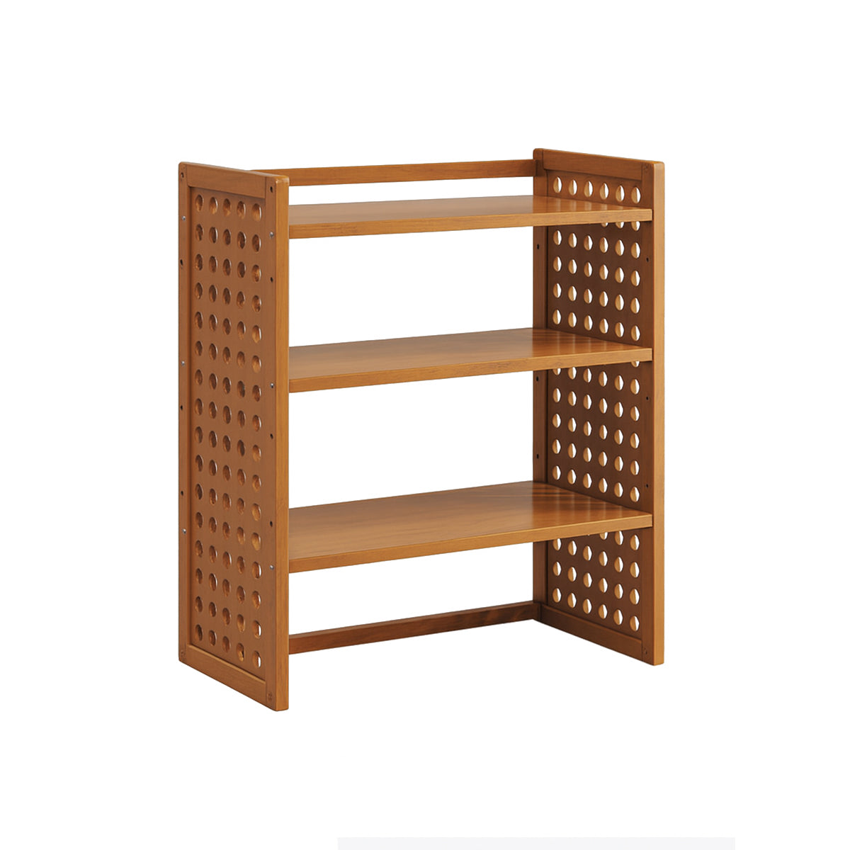 3-Tier Desktop Organizer Shelf Bamboo Adjustable Bookshelf