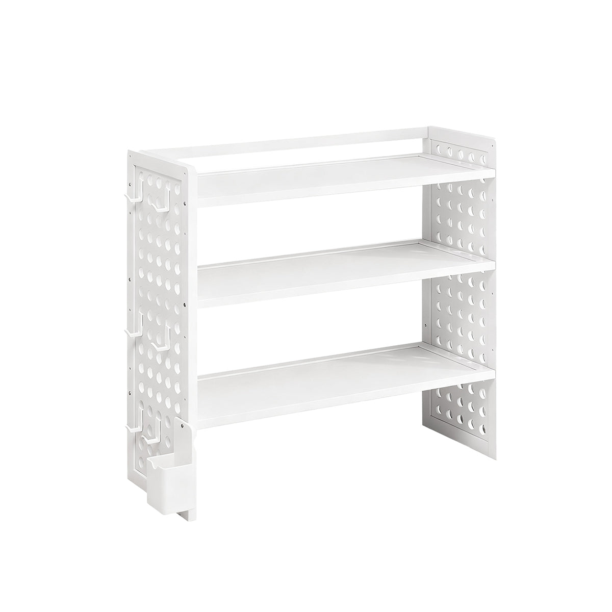 3-Tier Desktop Organizer Shelf Bamboo Adjustable Bookshelf