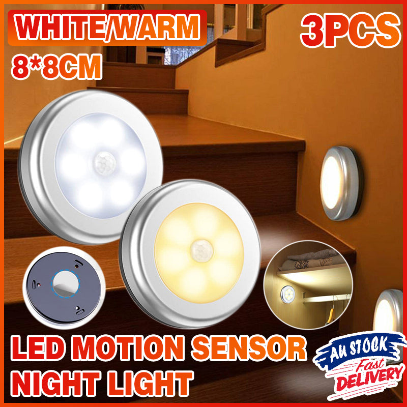 3pcs LED Motion Sensor Night Light for Stairs