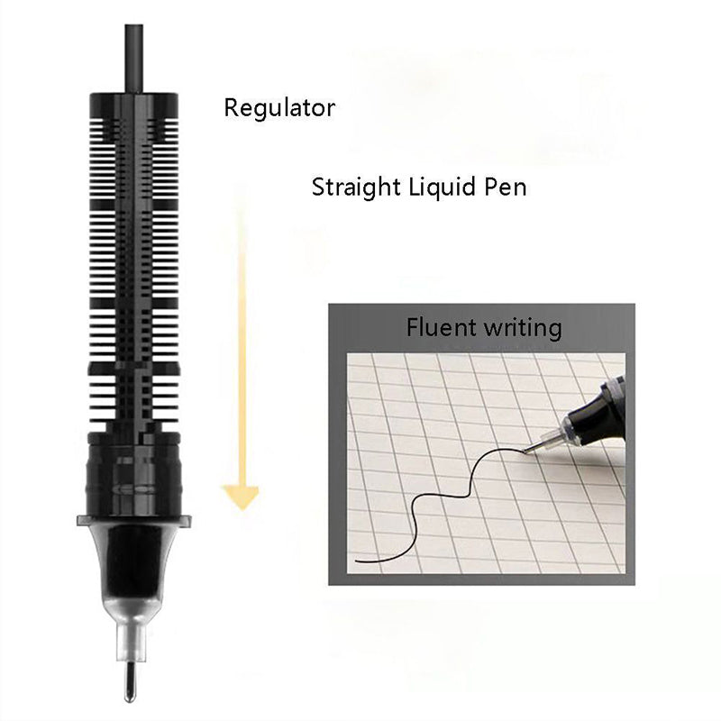 6/12 Pcs Rollerball Pens 0.5mm Liquid Ink Black or Red