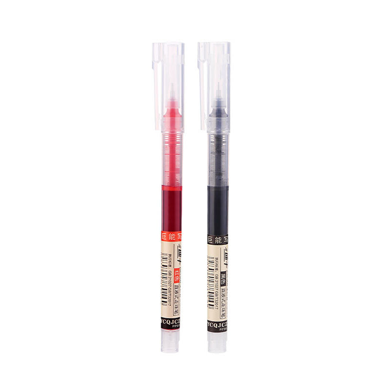 6/12 Pcs Rollerball Pens 0.5mm Liquid Ink Black or Red