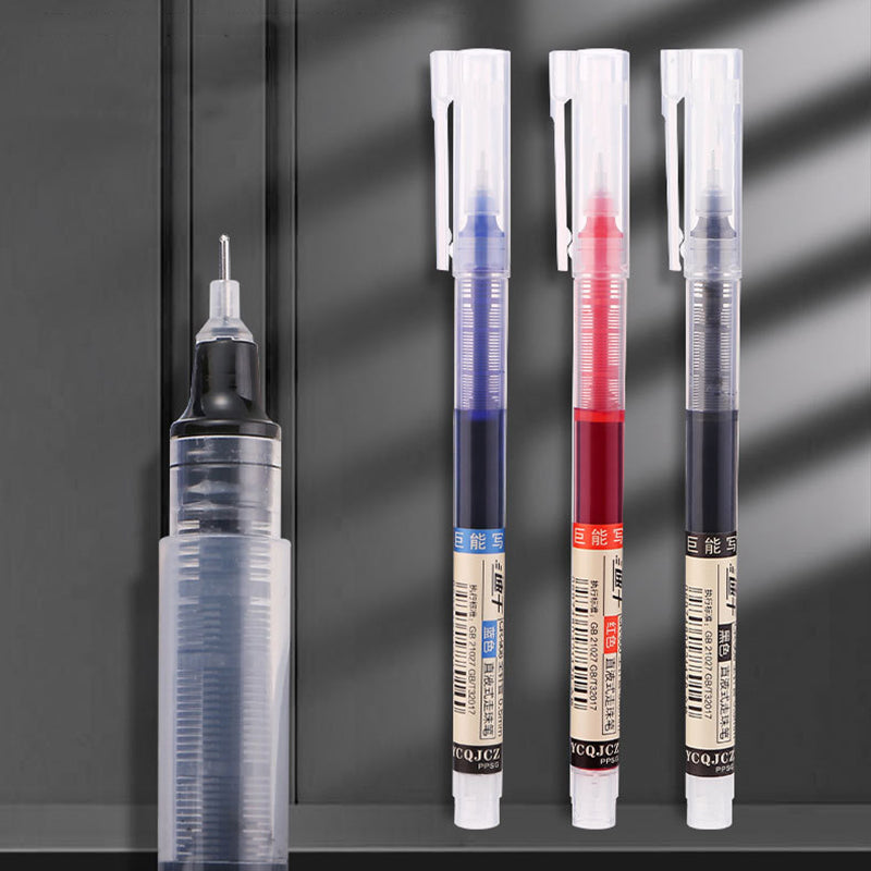 6/12 Pcs Rollerball Pens 0.5mm Liquid Ink Black or Red