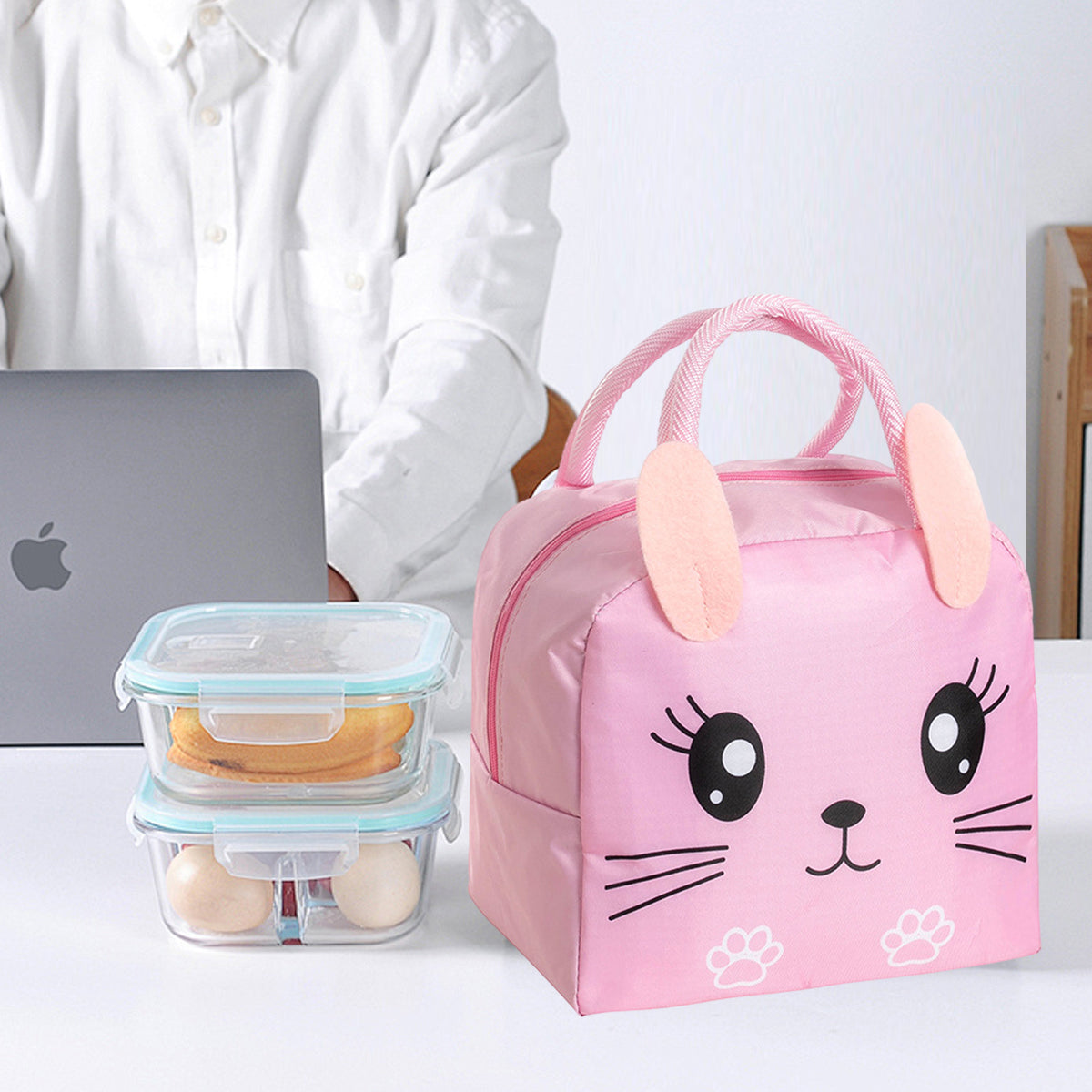3D Bento Lunch Bag Cartoon Insulated Tote for Students