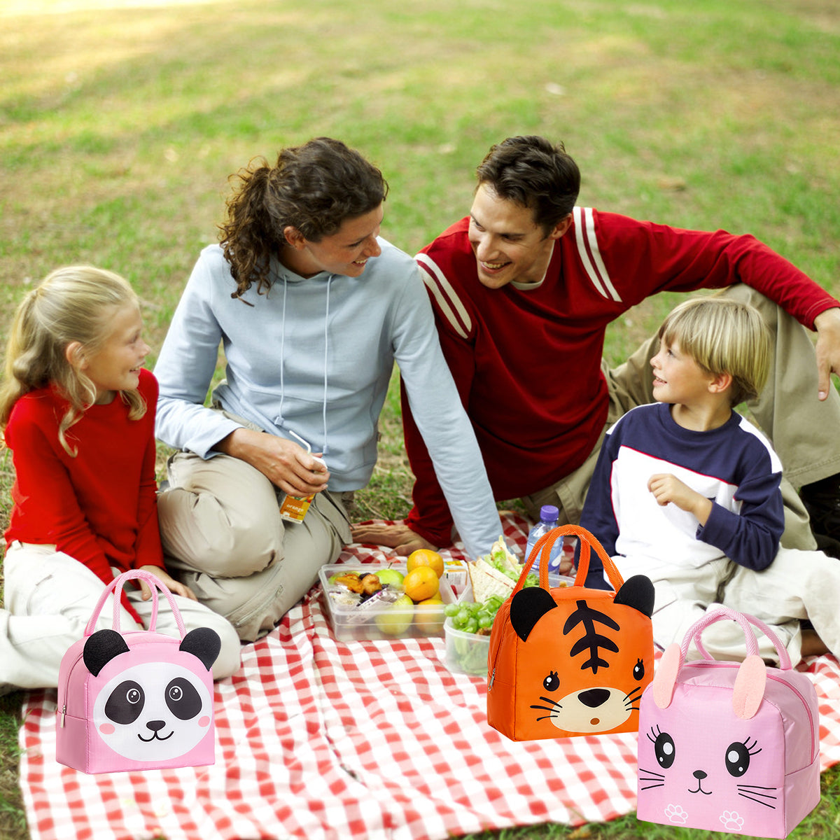 3D Bento Lunch Bag Cartoon Insulated Tote for Students