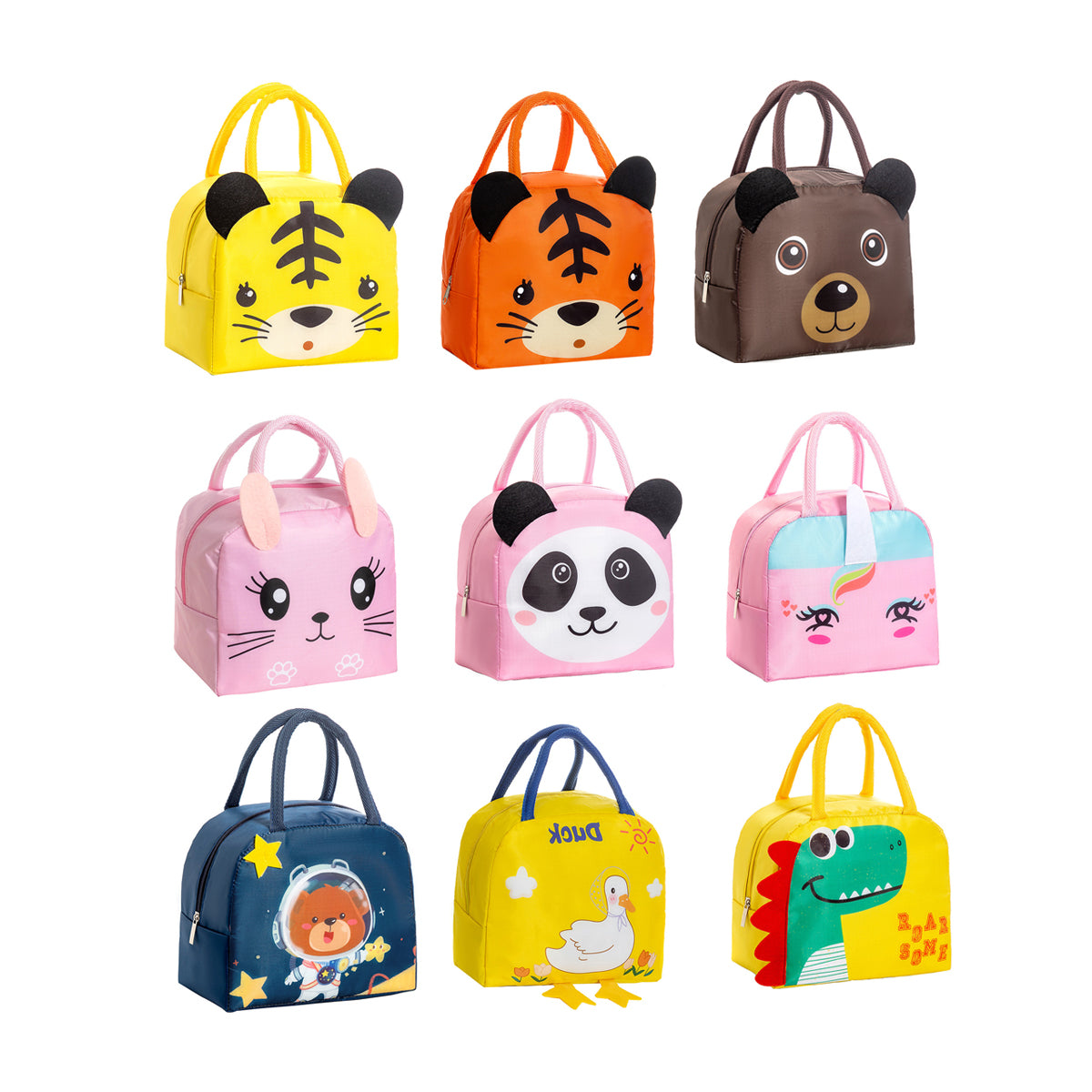 3D Bento Lunch Bag Cartoon Insulated Tote for Students