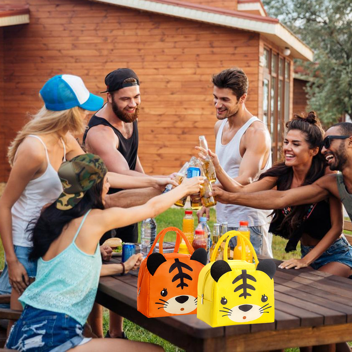 3D Bento Lunch Bag Cartoon Insulated Tote for Students