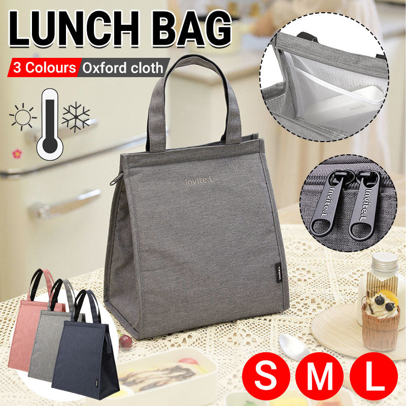 Thermal Insulated Lunch Bag Oxford Tote for Food Storage