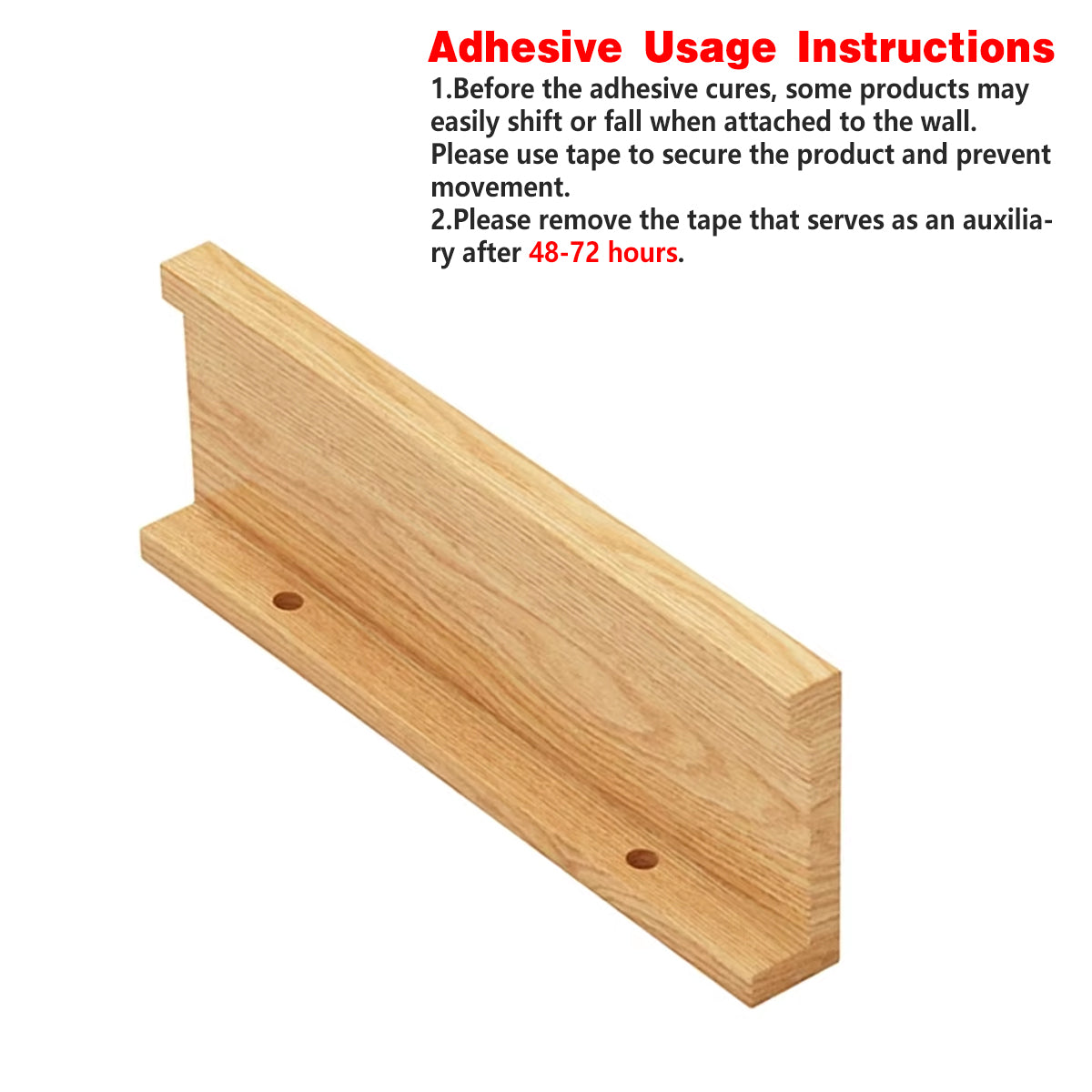 Wall Mounted Floating Wood Storage Shelf for Home Organization
