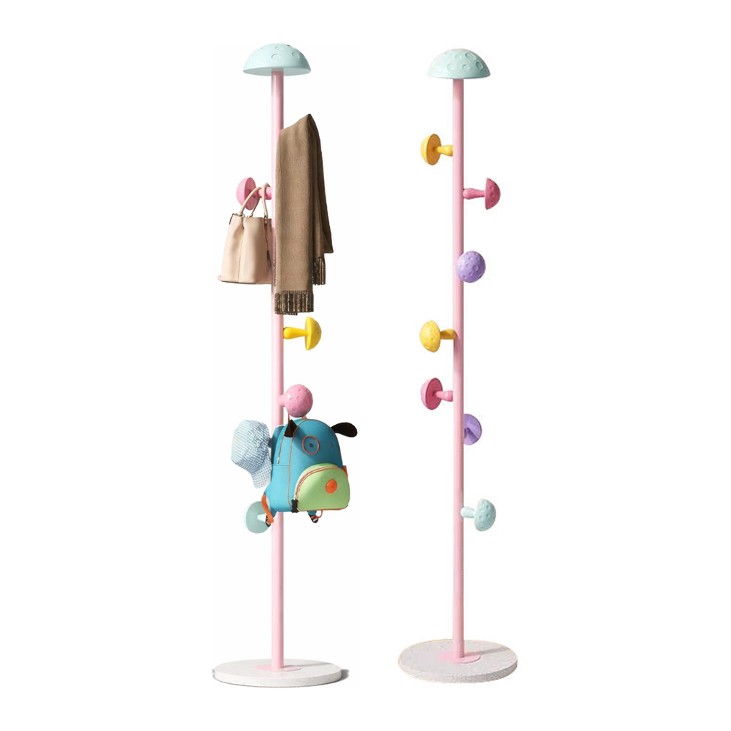 Kids Floor Coat Rack with Mushroom Hooks Bedroom