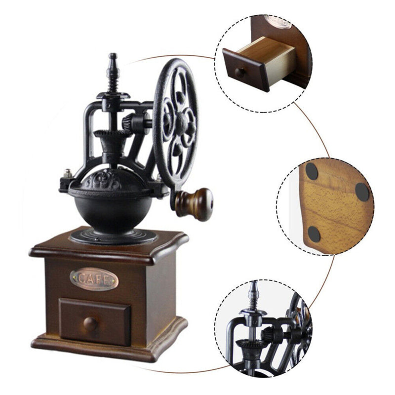 Wooden Manual Coffee Grinder with Ceramic Core