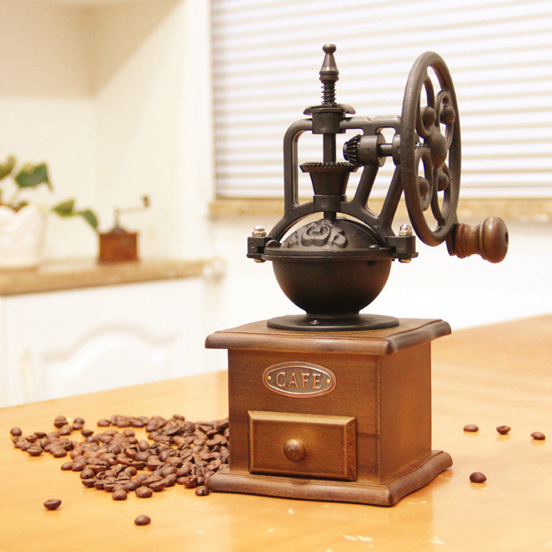 Wooden Manual Coffee Grinder with Ceramic Core