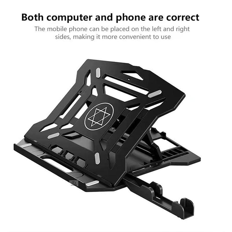 Ergonomic Adjustable Laptop Stand with Phone Holder