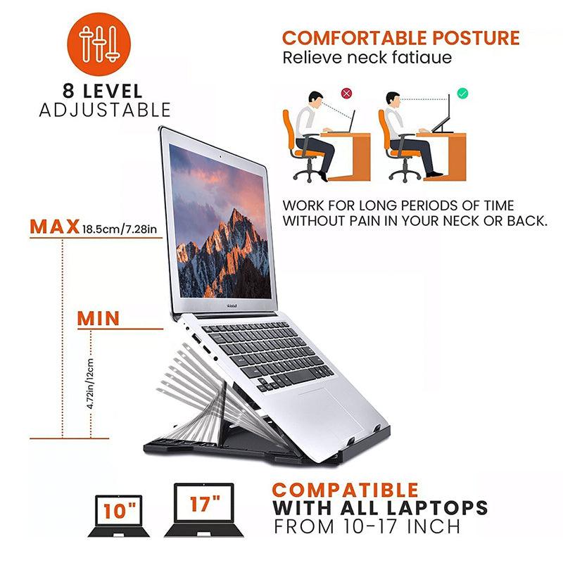 Ergonomic Adjustable Laptop Stand with Phone Holder
