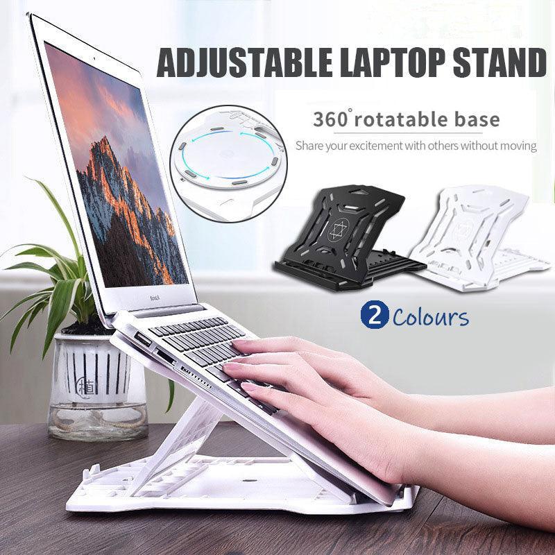Ergonomic Adjustable Laptop Stand with Phone Holder
